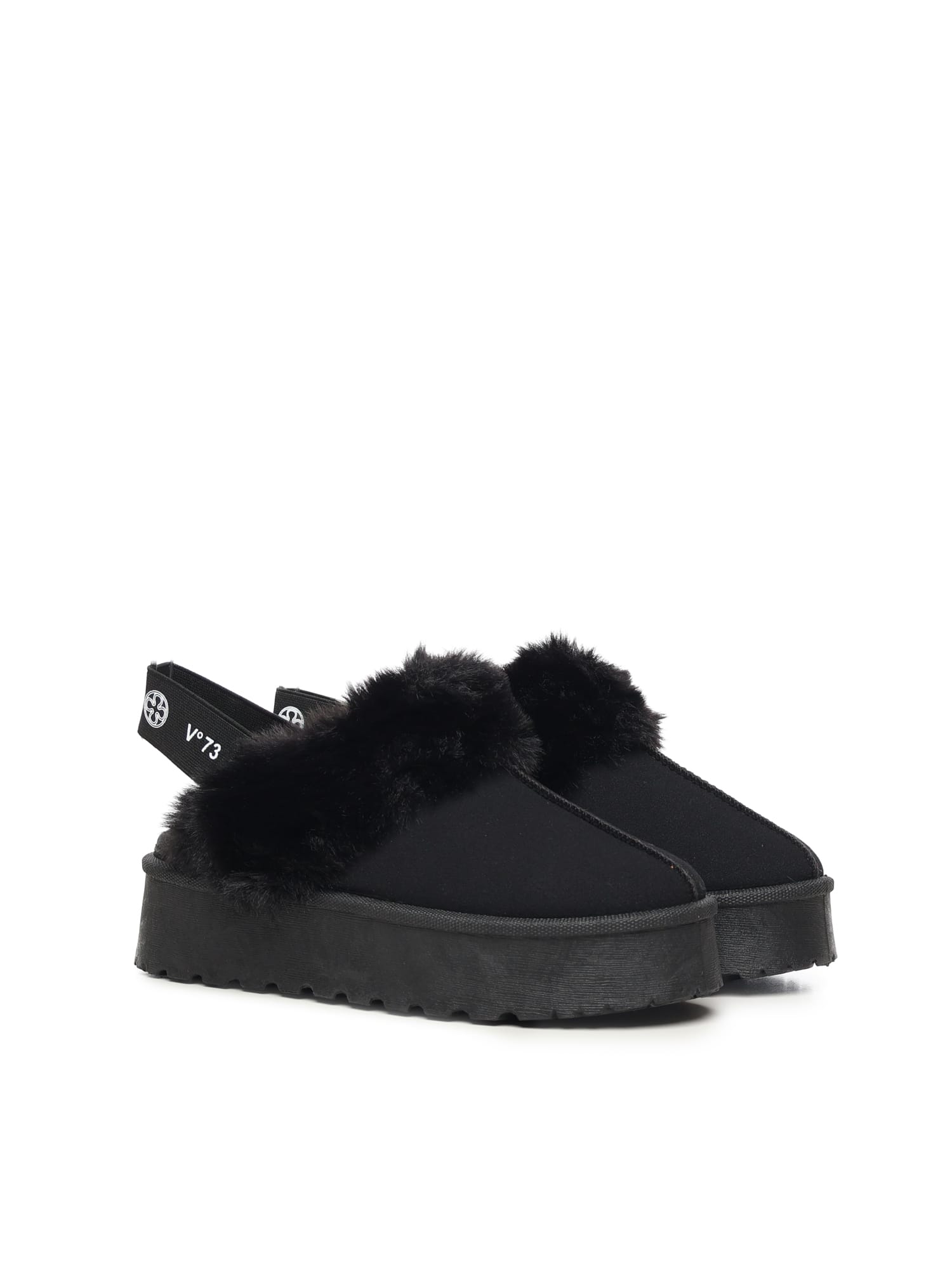 V73 Sophie Slippers With Logo In Black