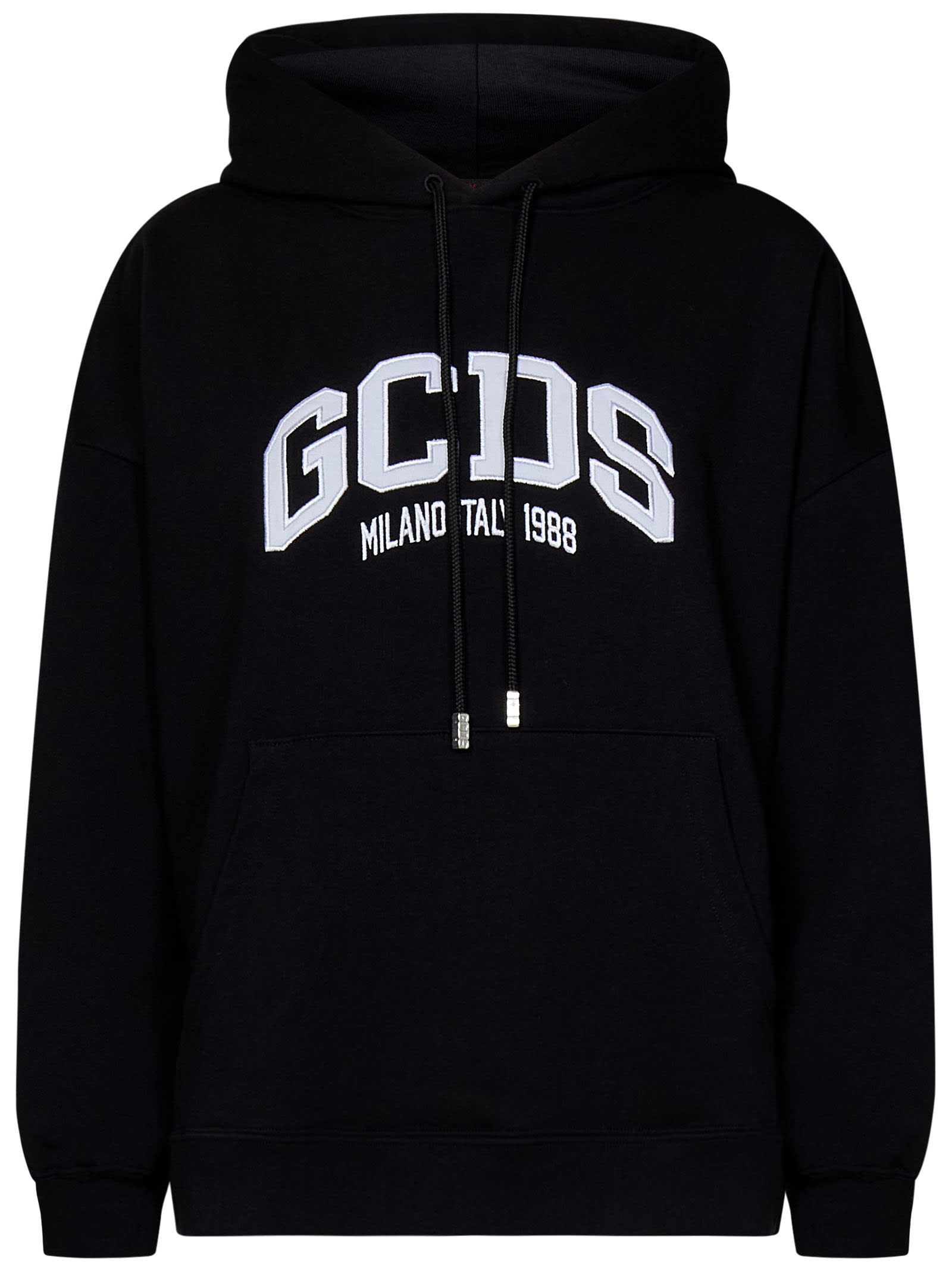 Shop Gcds Logo Lounge Sweatshirt In Nero