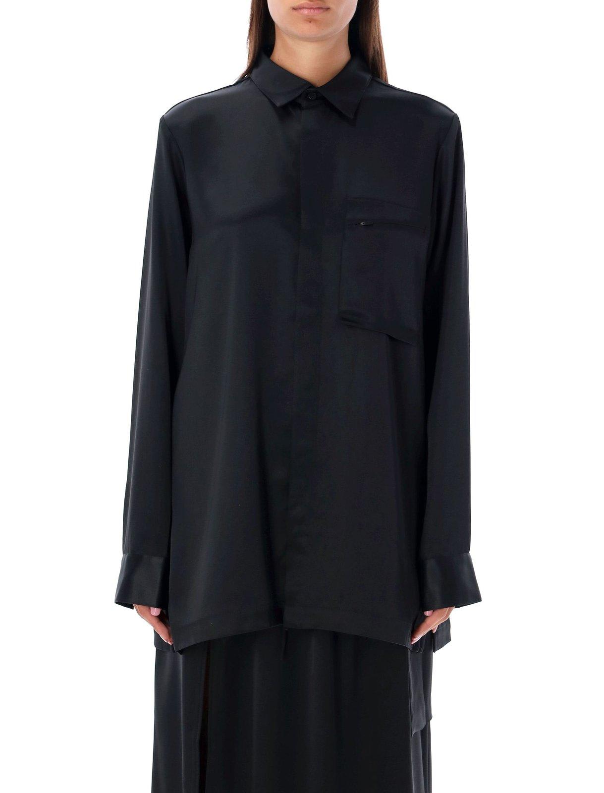 Y-3 COLLARED BUTTON-UP SHIRT