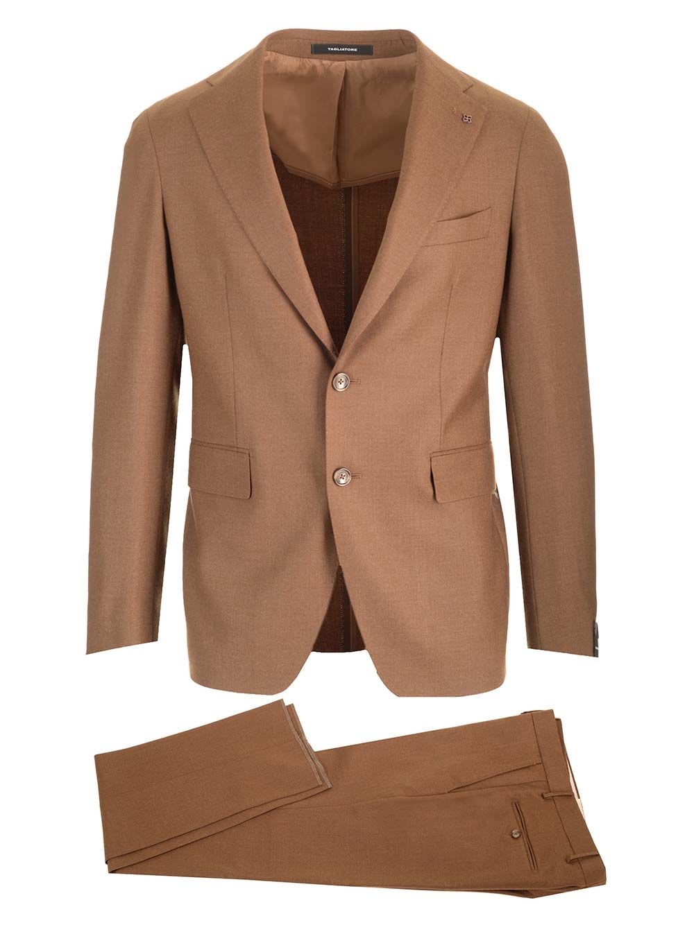 Shop Tagliatore Vesuvio Suit In Beige