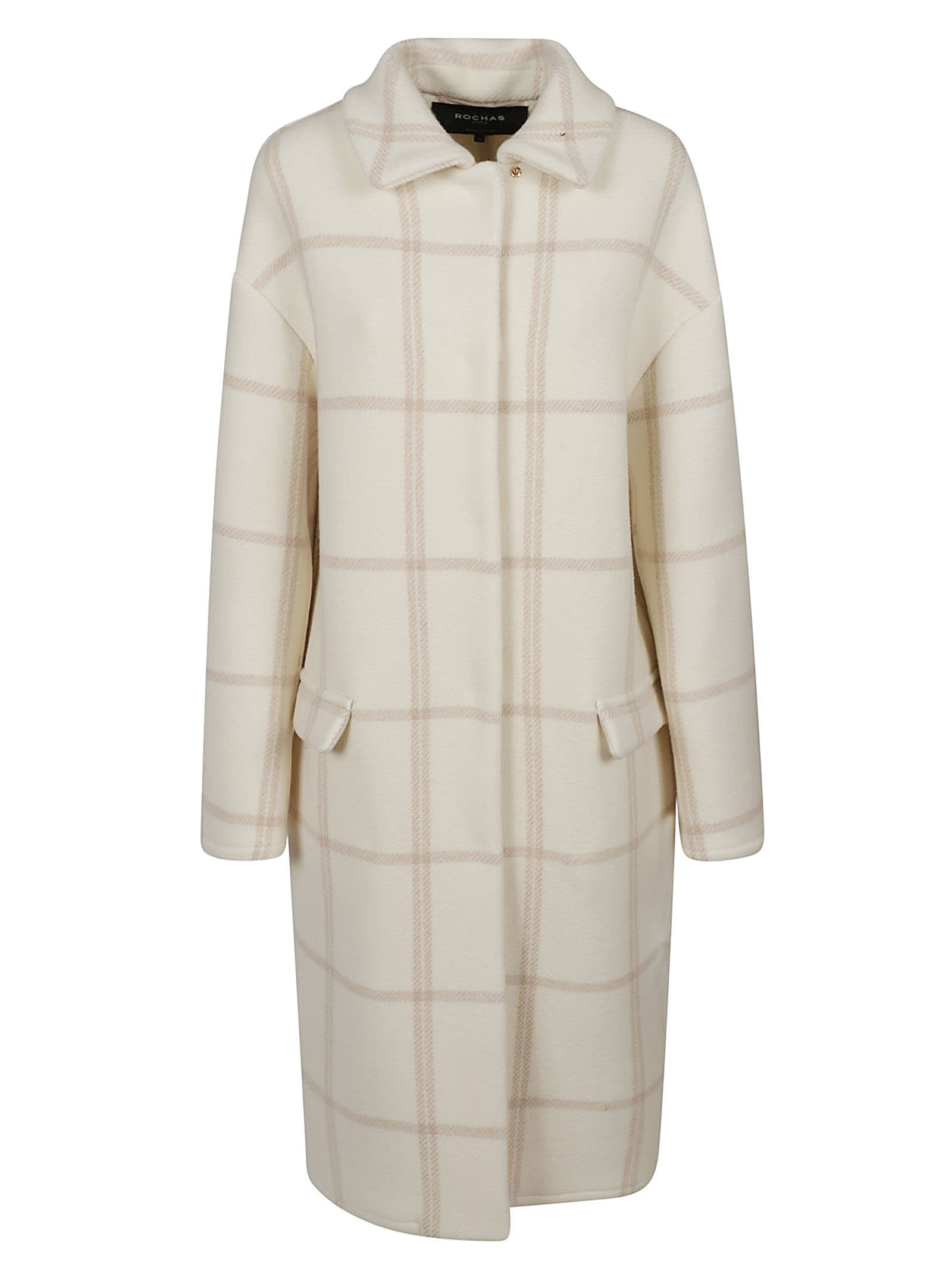 Rochas Check Patterned Coat