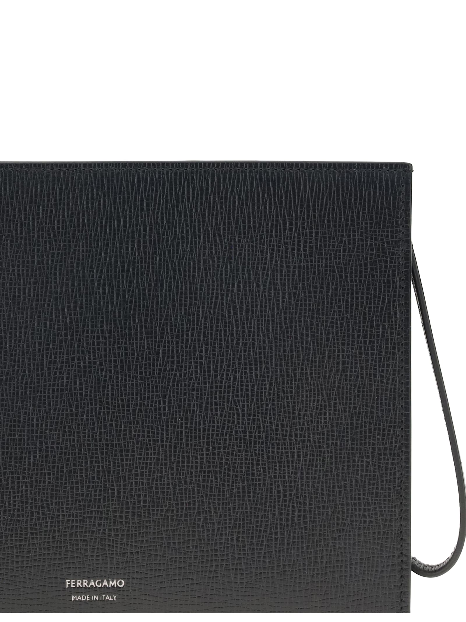 Ferragamo Gancini Pouch In Black