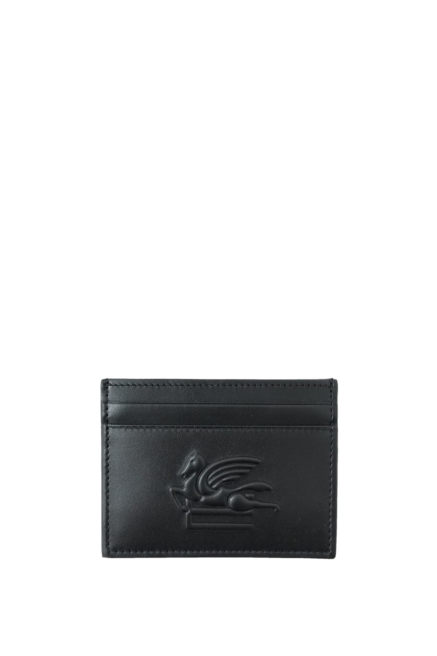 Shop Etro Card Holder In Black