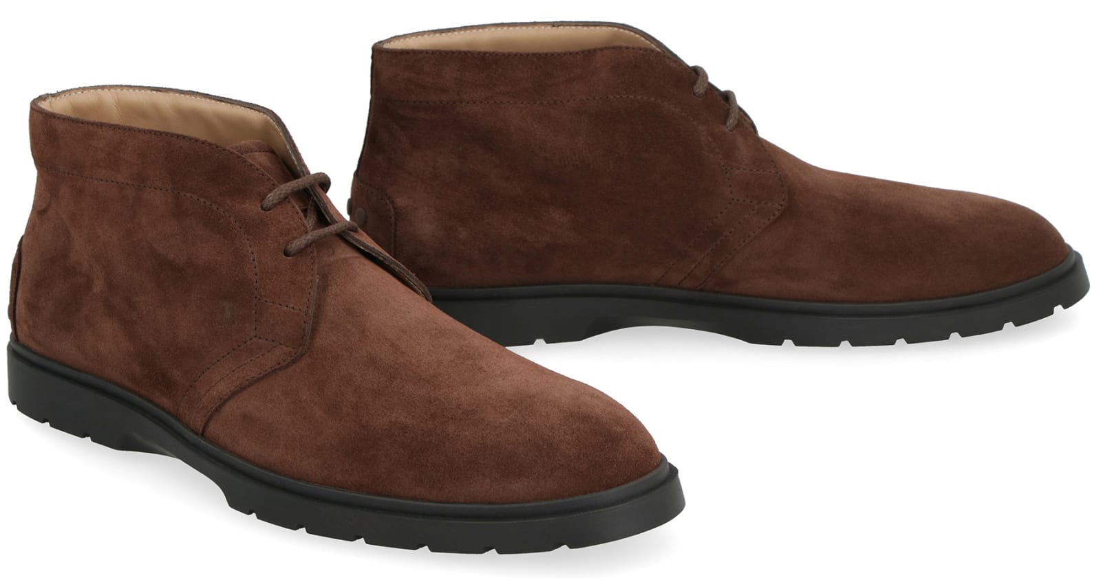 Shop Tod's Suede Desert-boots In Brown
