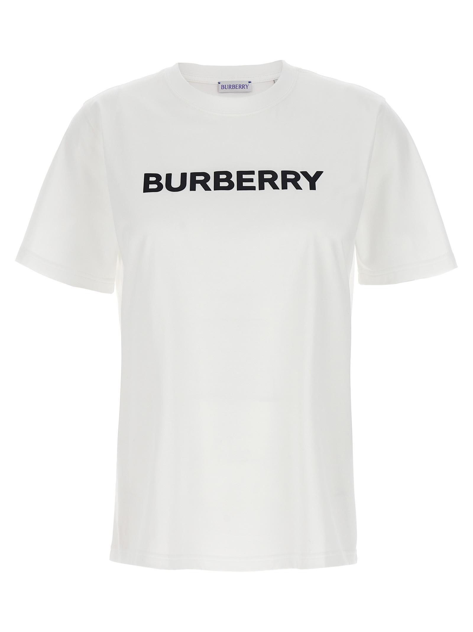 Shop Burberry Margot T-shirt In White/black