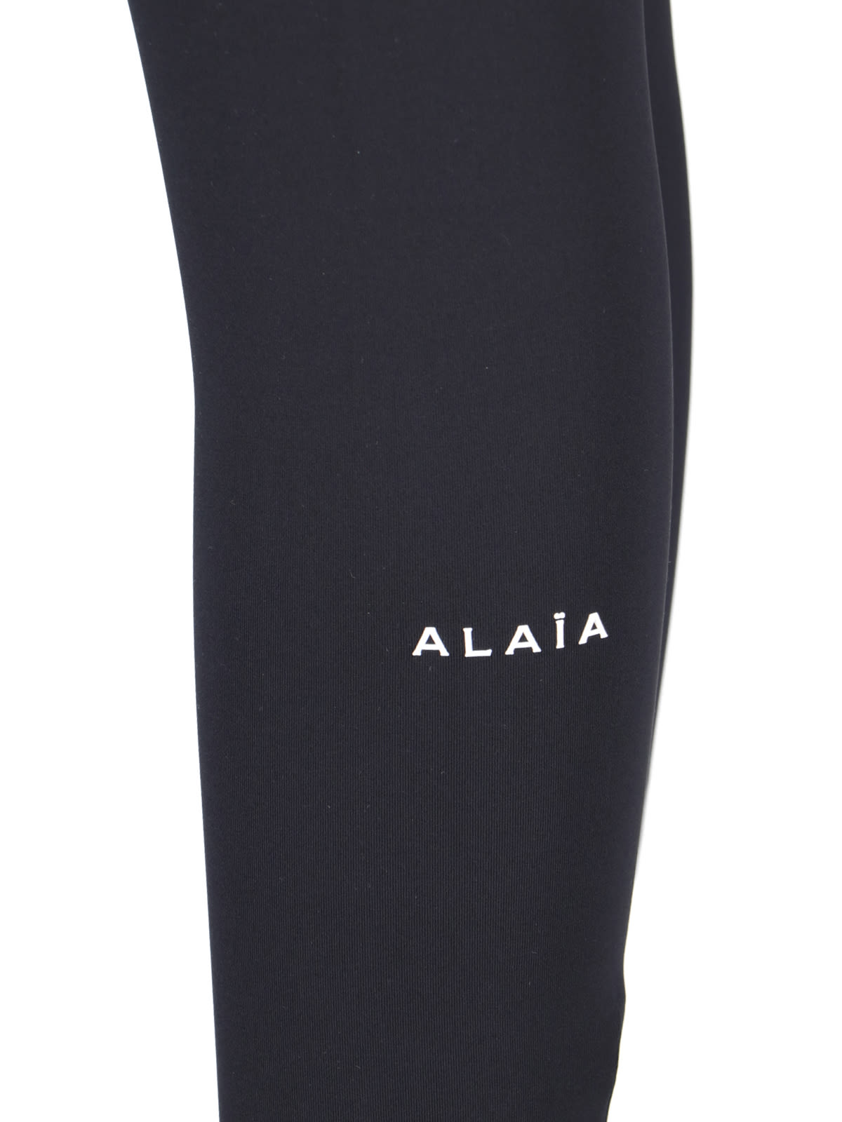 Shop Alaïa Logo Leggings In Black