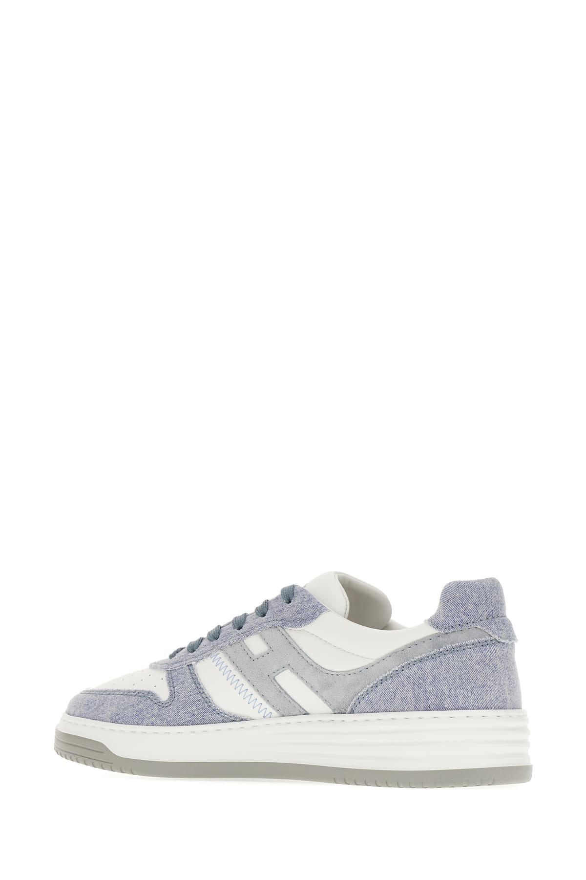 Shop Hogan White Leather H630 Sneakers In Bianco