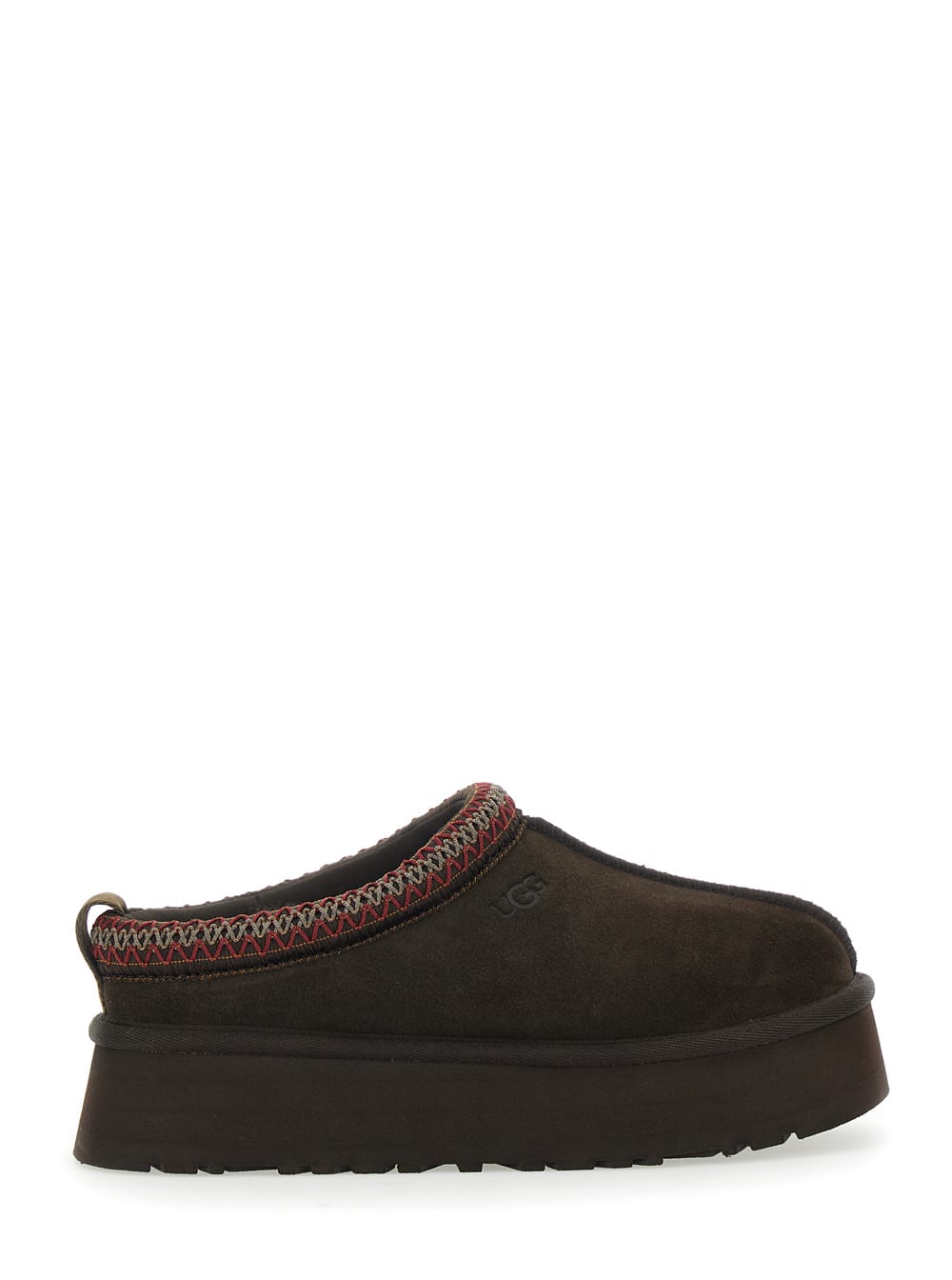 Ugg Tazz Ii Embroidered Shearling Slippers In Brown