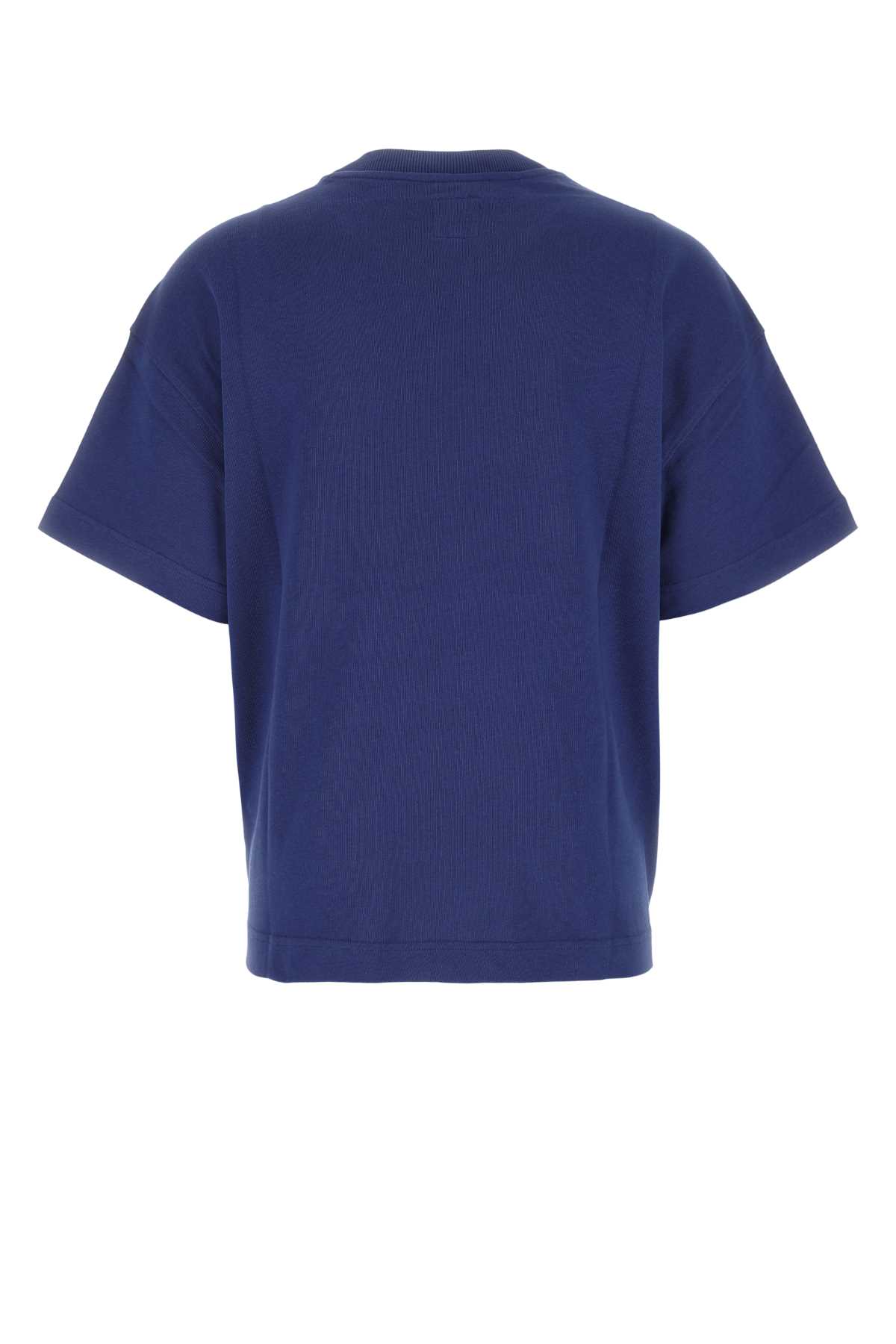Emporio Armani Blue Cotton Oversize T-shirt In Oceano