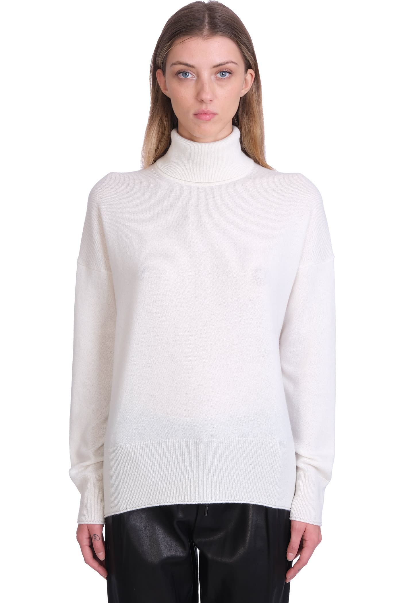 Theory Knitwear In White Cashmere