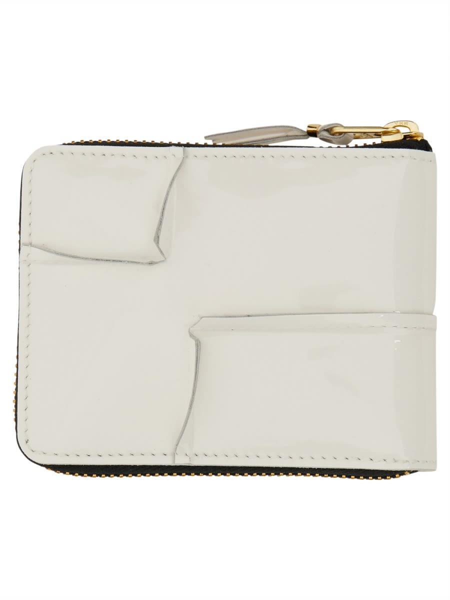 Shop Comme Des Garçons Reversed Herm Wallet In White