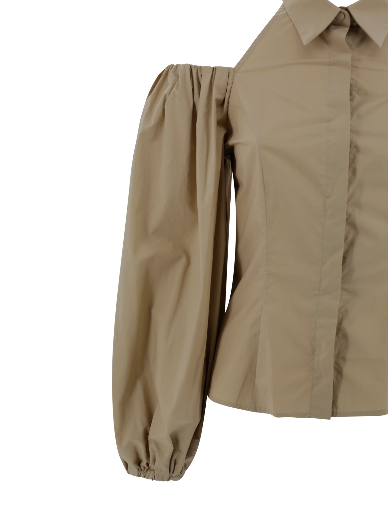 Mvp Wardrobe Cotton Shirt With Balloon Sleeves