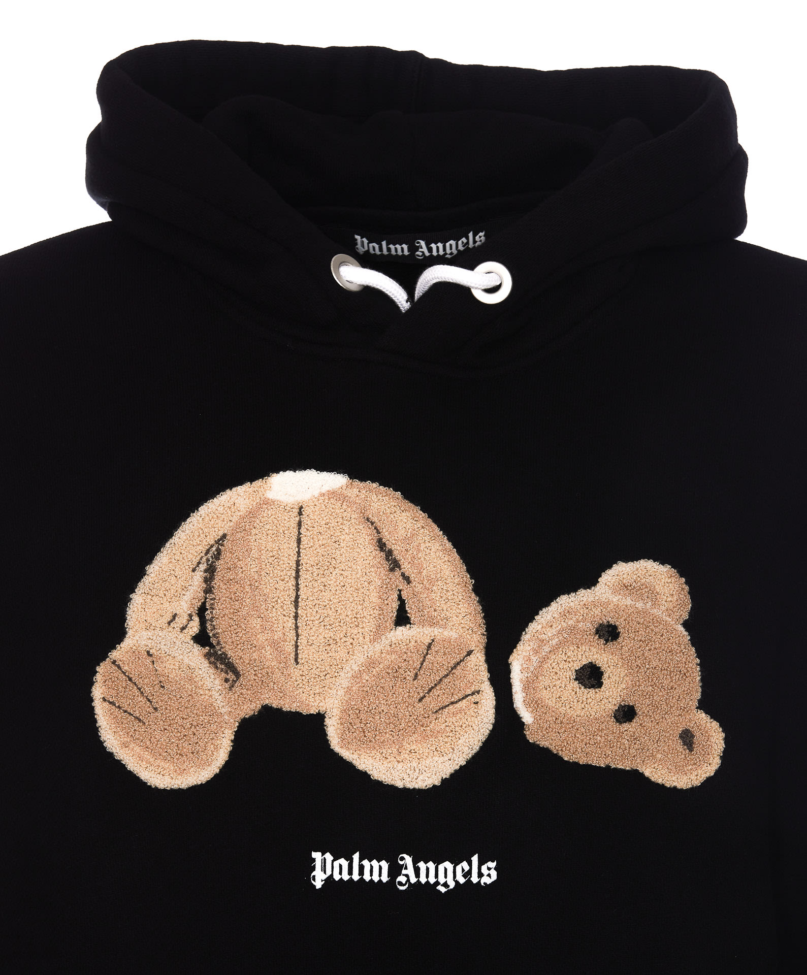 Bear embroidery cotton hoodie - Palm Angels - Men