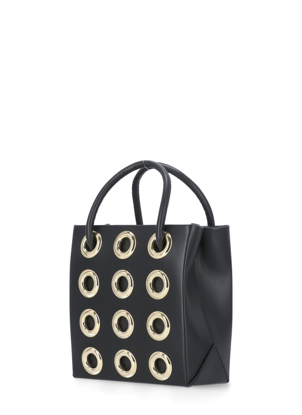 Shop Moschino Leather Hand Bag In Black