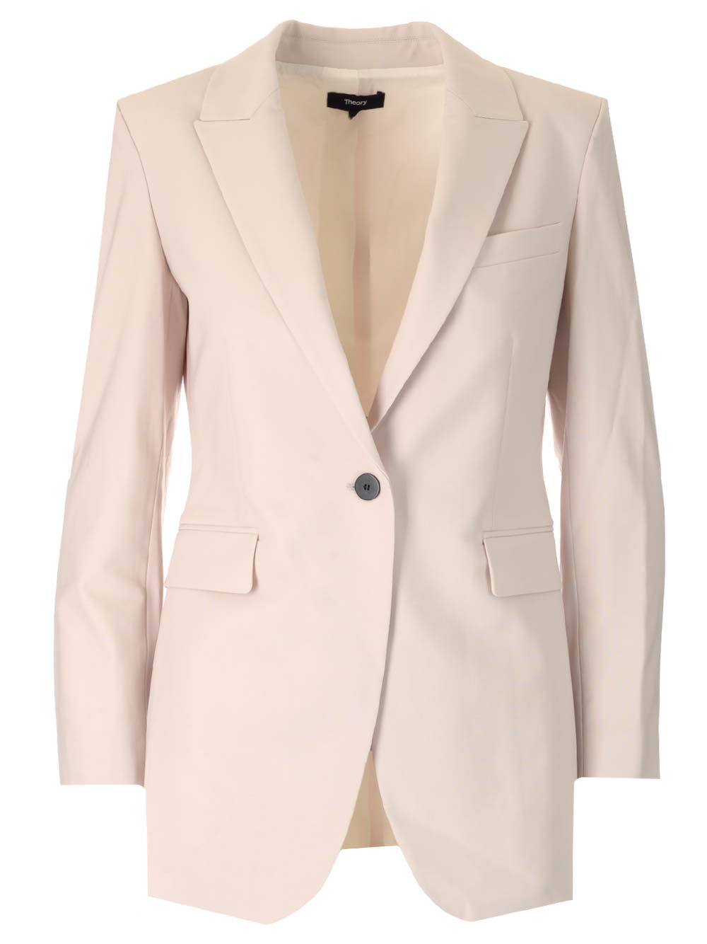 Theory Single Breasted Tailored Blazer In White