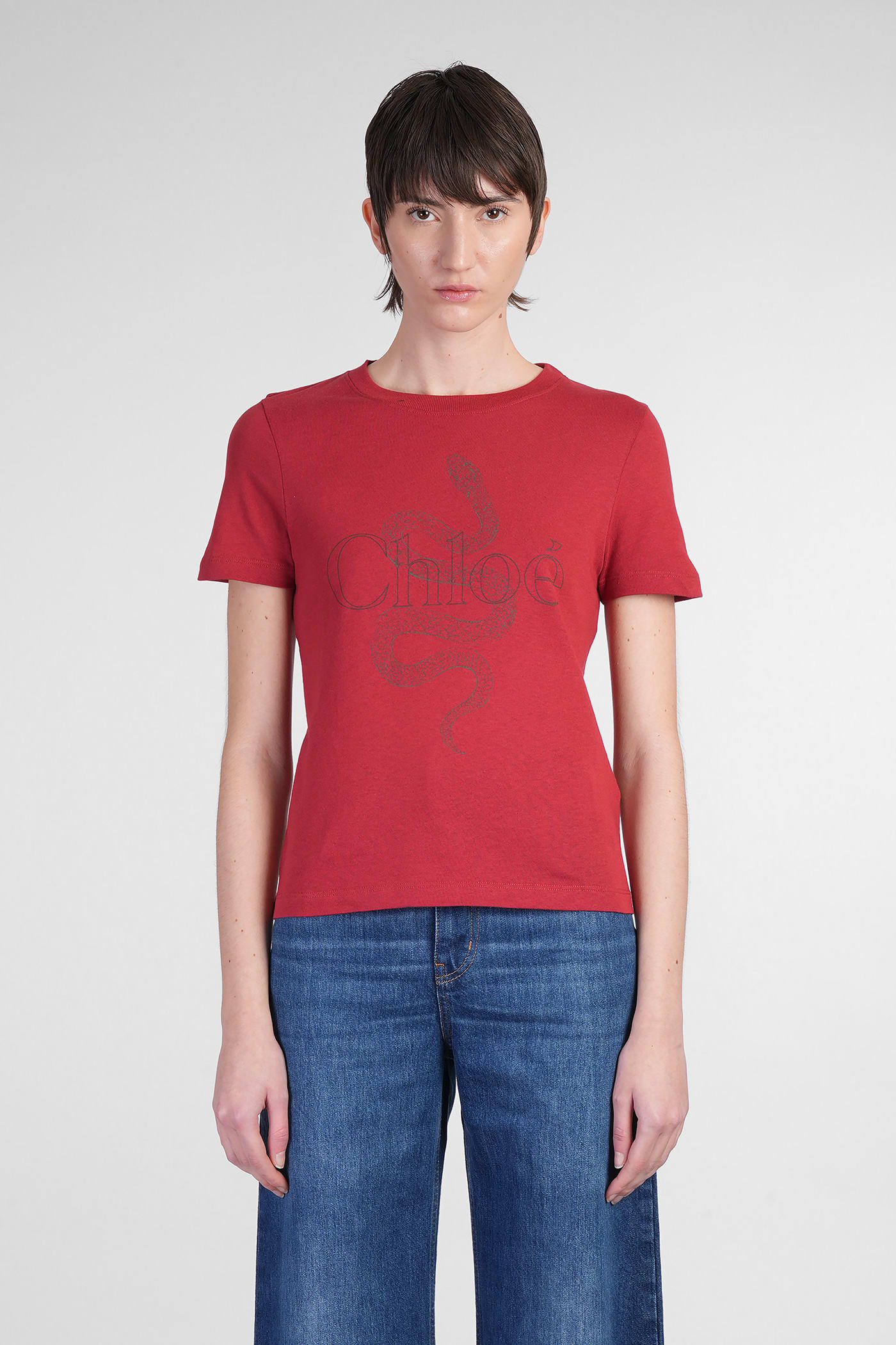 Chloé T-shirt In Red Cotton