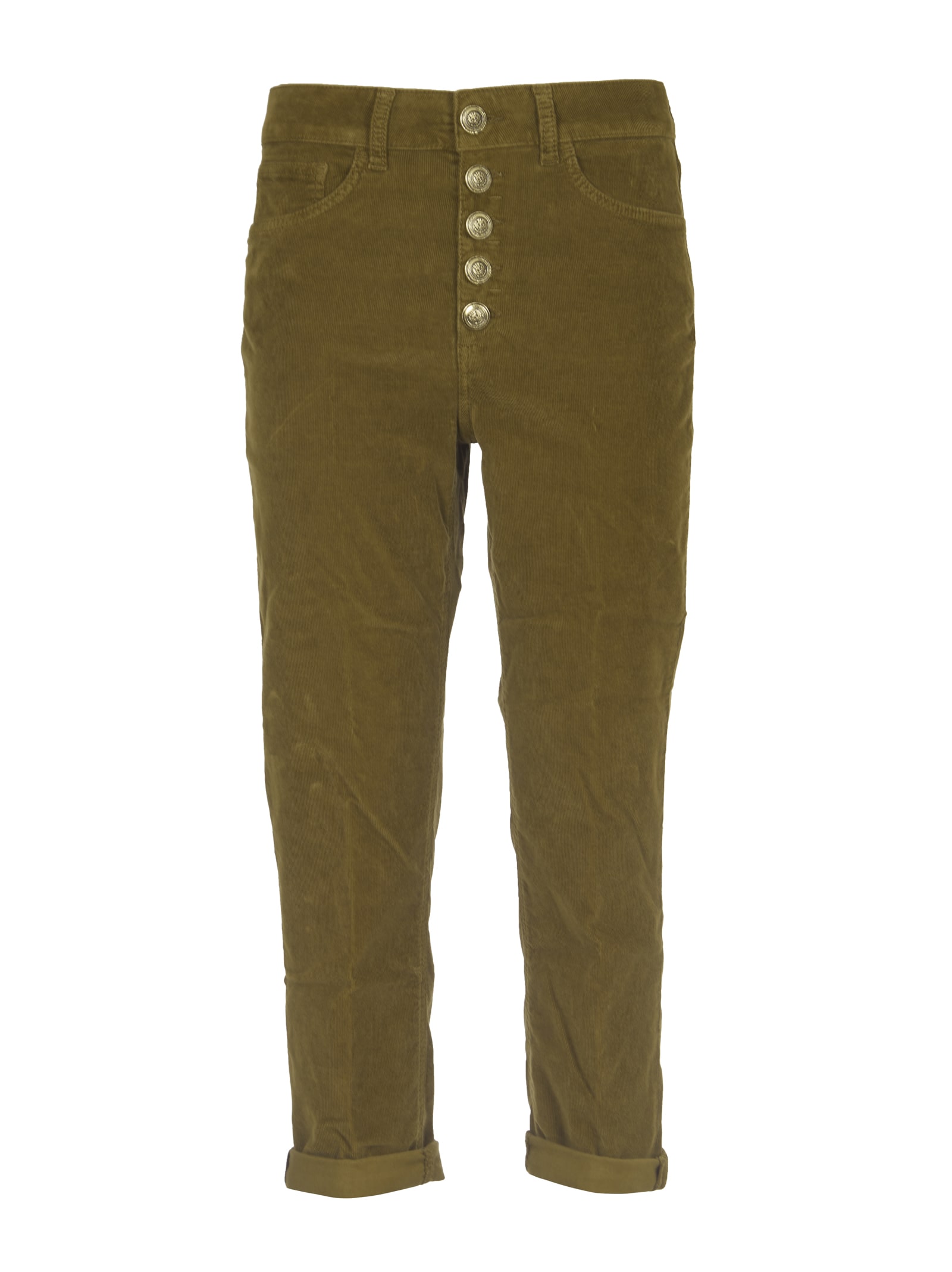 Dondup Green Corduroy Koons Trousers