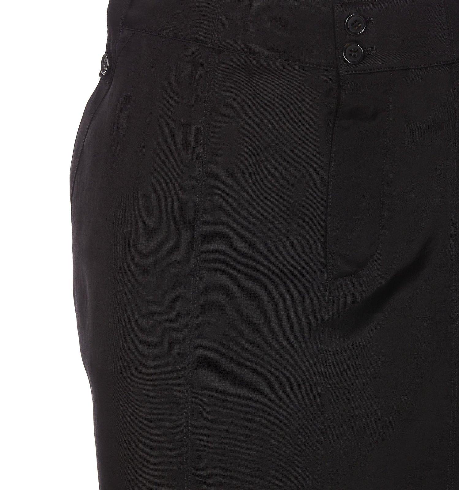 Saint Laurent Pencil Skirt With Stitching Details In Nero