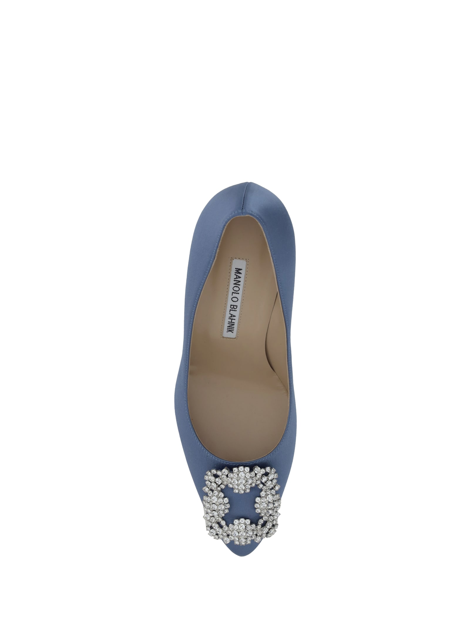 Shop Manolo Blahnik Hangisi Pumps In Dblu