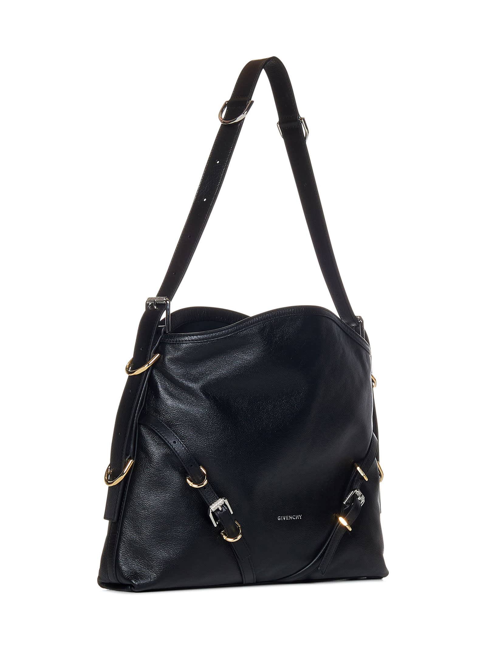 Shop Givenchy Voyou Medium Shoulder Bag In Black