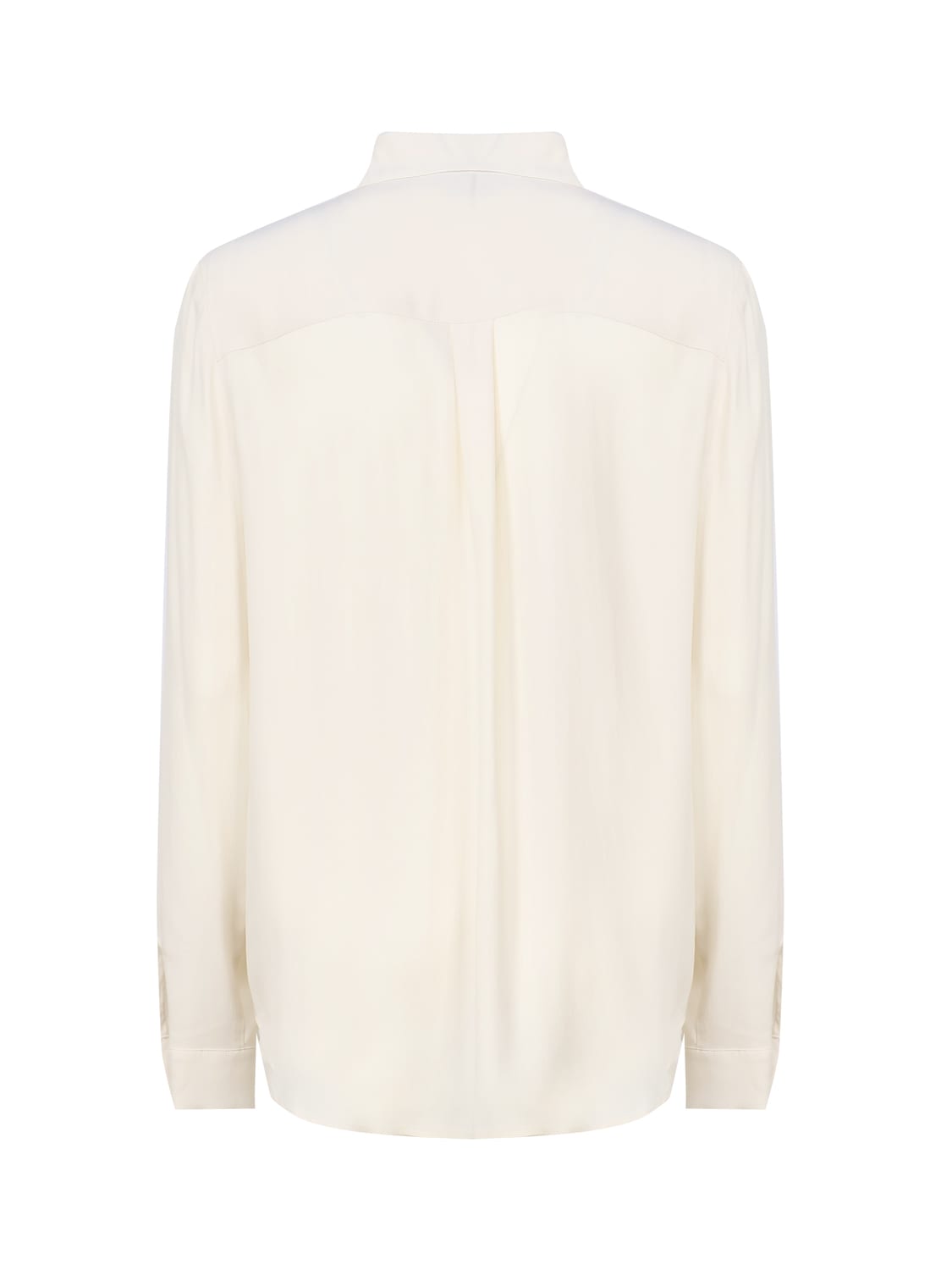 Shop Pinko Silk Blend Shirt With Pockets In White