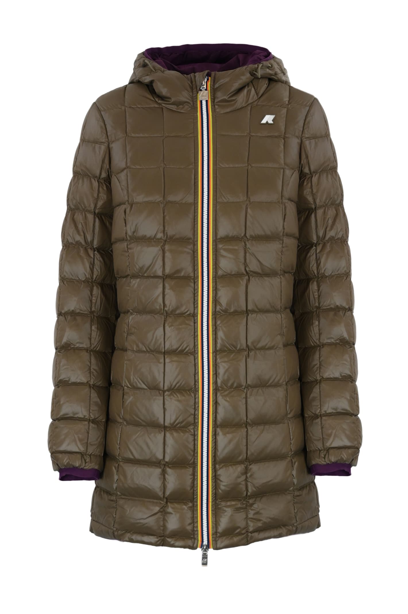 Shop K-way Denise St Thermo Reversible Jacket In Violet Dk P -brown G