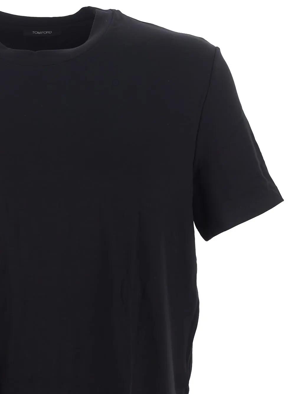 Shop Tom Ford Crewneck T-shirt In Black