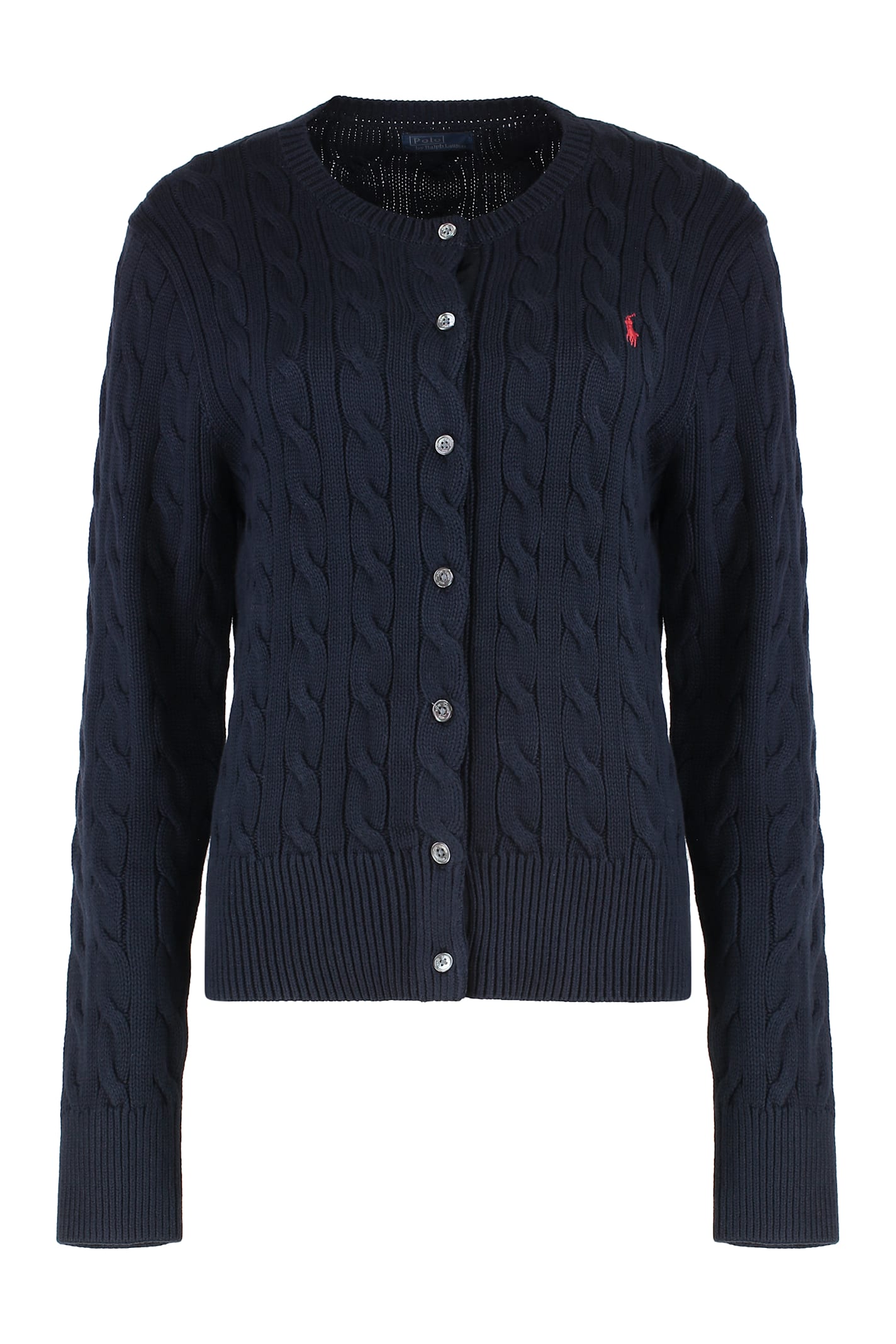 Polo Ralph Lauren Sweater With Cable Knit In Cotton In Blue