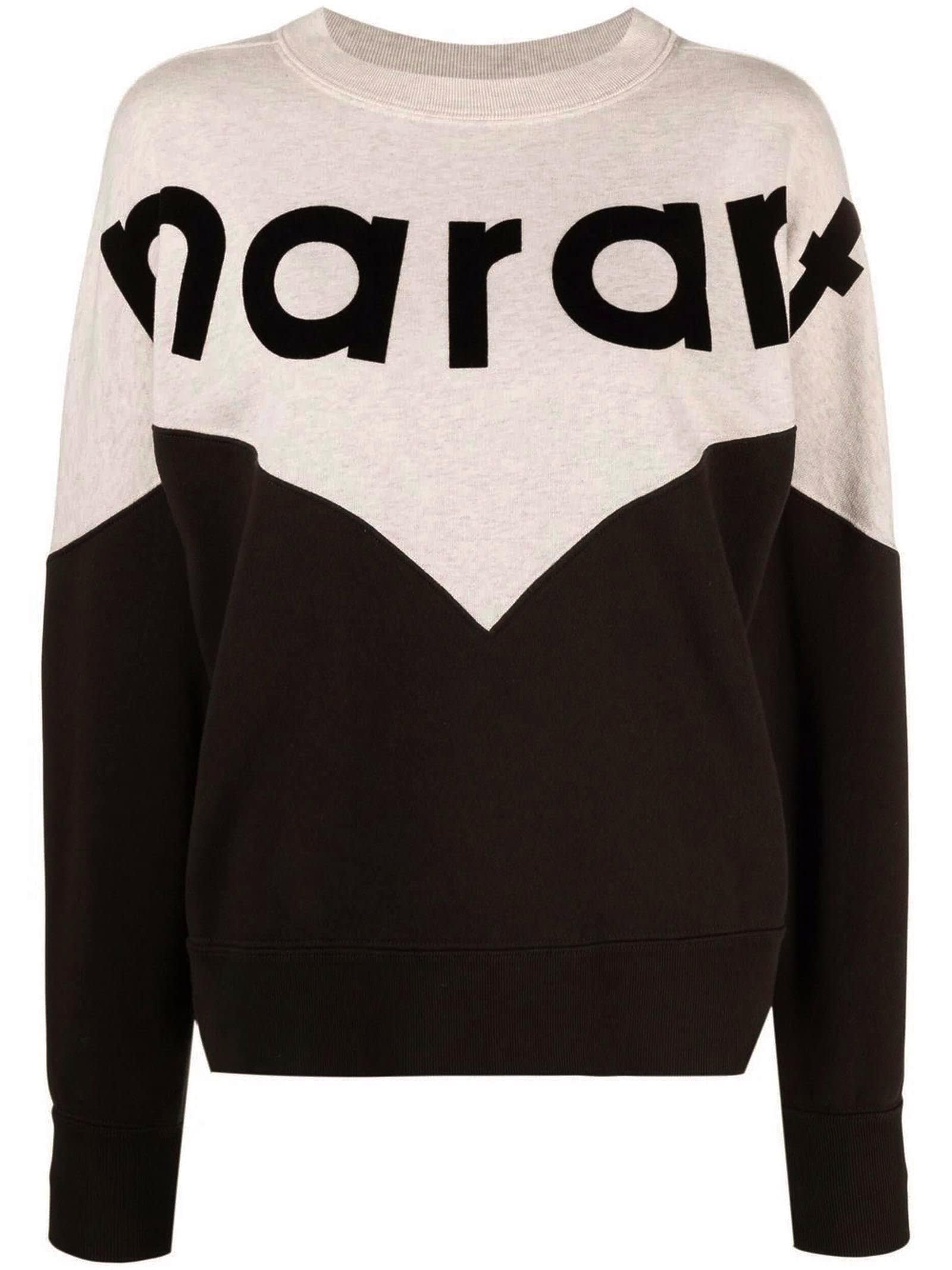 Isabel Marant Étoile Off-white And Black Cotton Sweatshirt