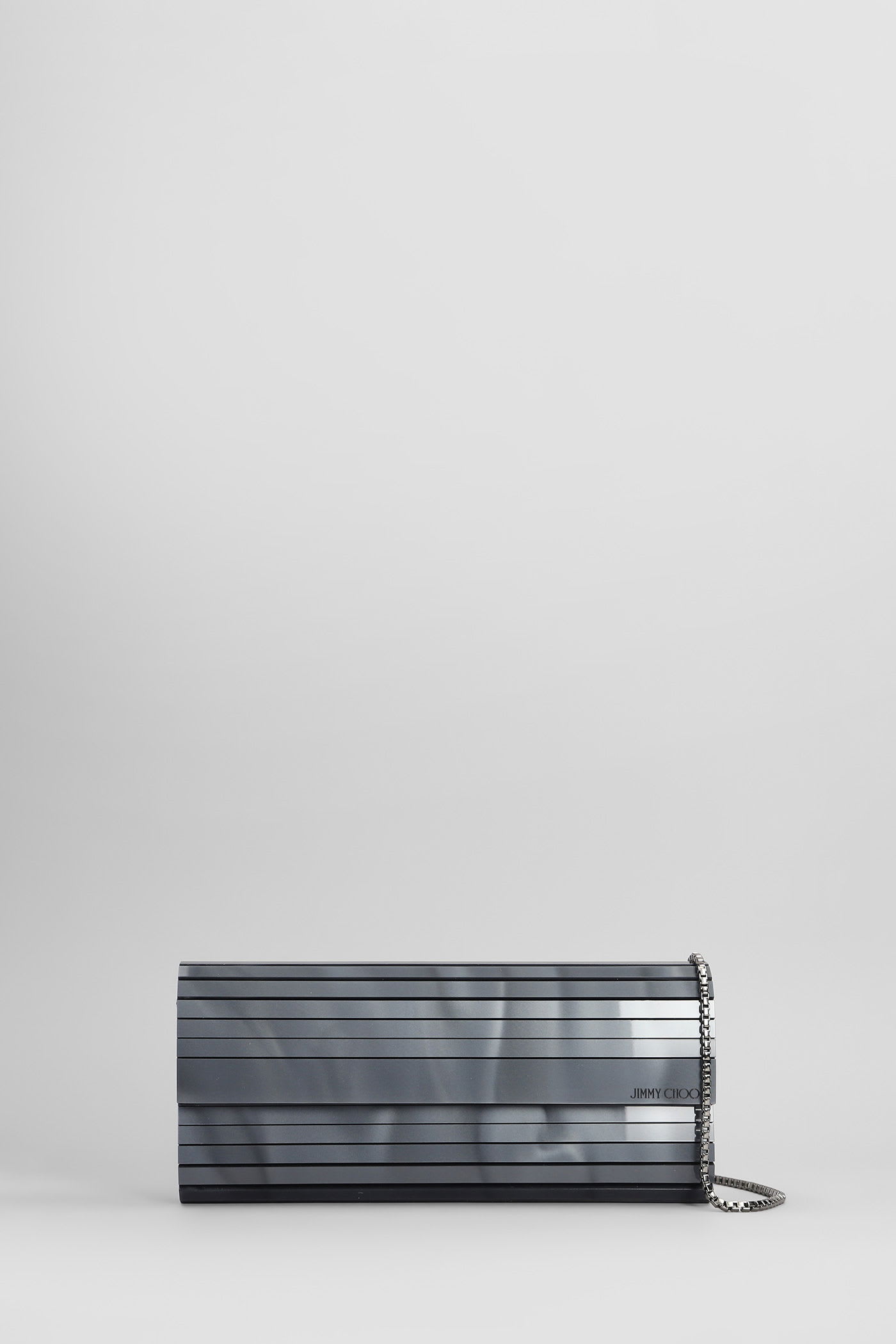 Sweetie Clutch In Grey Acrylic