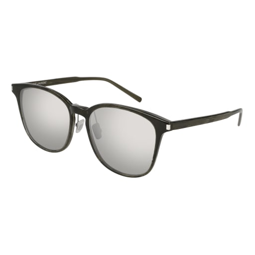 Shop Saint Laurent Sl 199/k Slim004 Grey Grey Silver