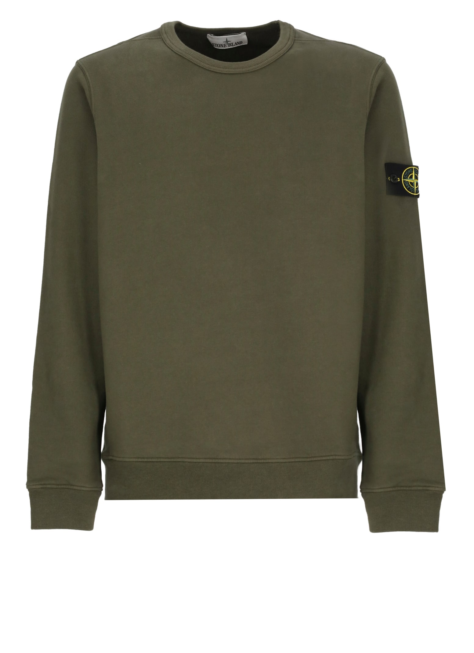 Shop Stone Island Sweatshirt With Logo In Green