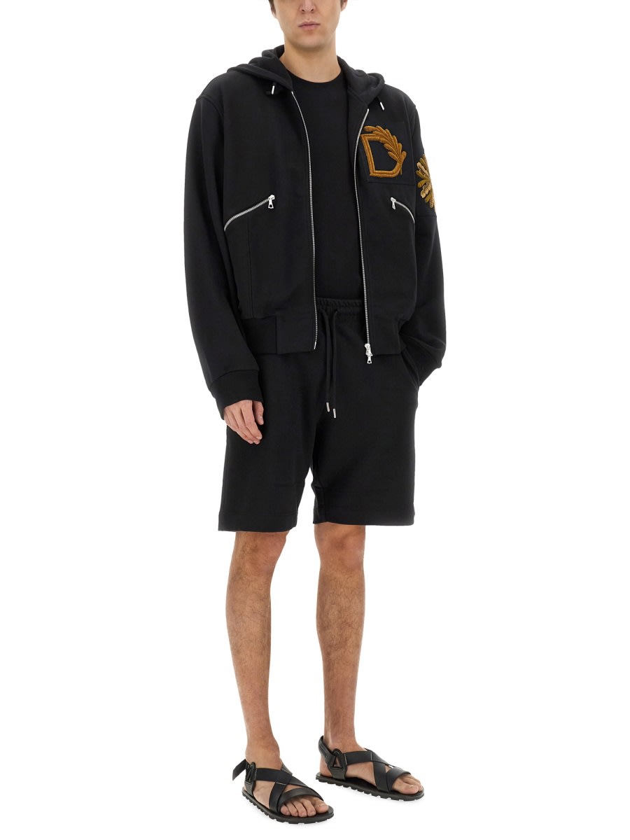 Dries Van Noten 02800-harrine Emb 1610 M.k.sweater - 100% Cotton Made In Turkey In Black