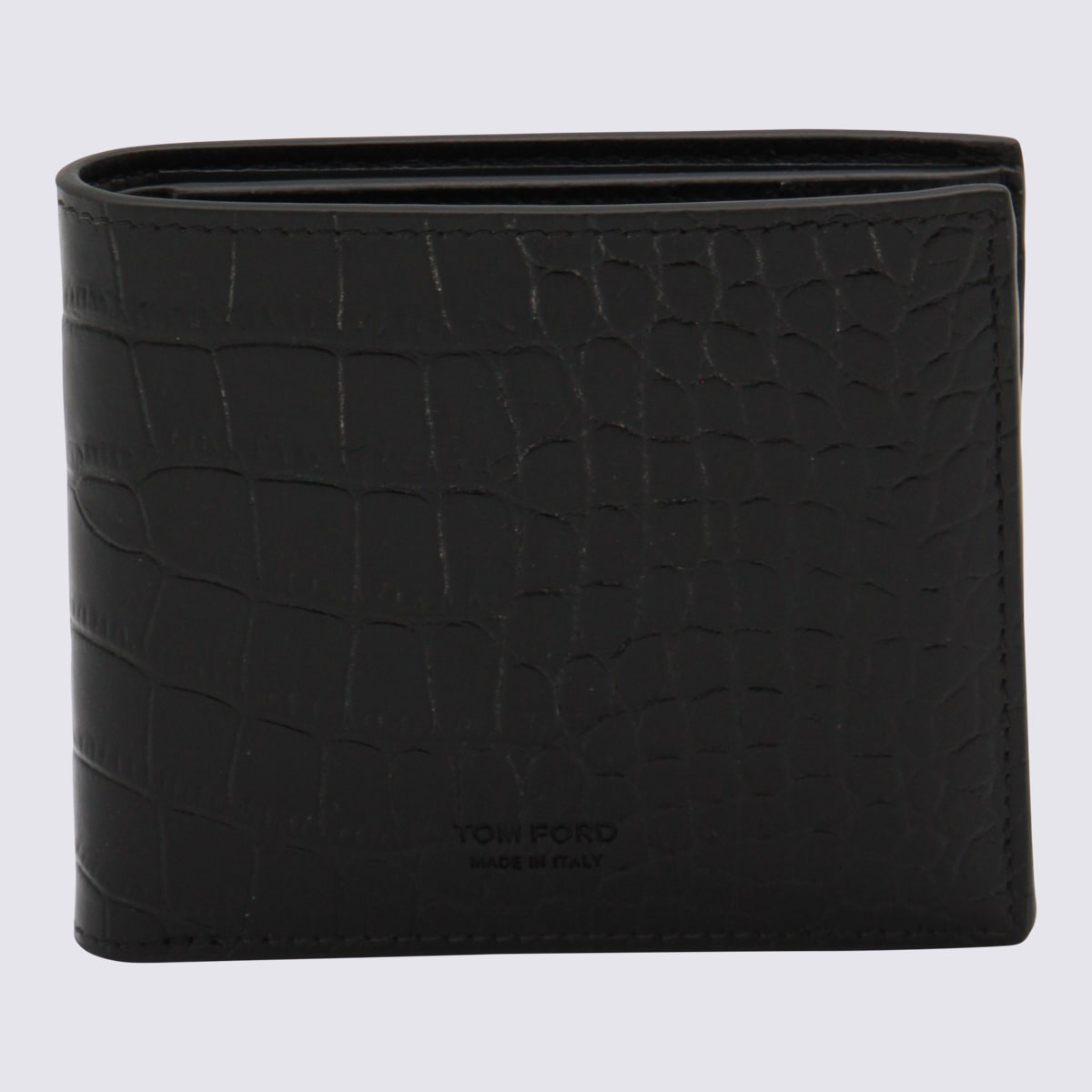 Tom Ford Black Leather Wallet In Black