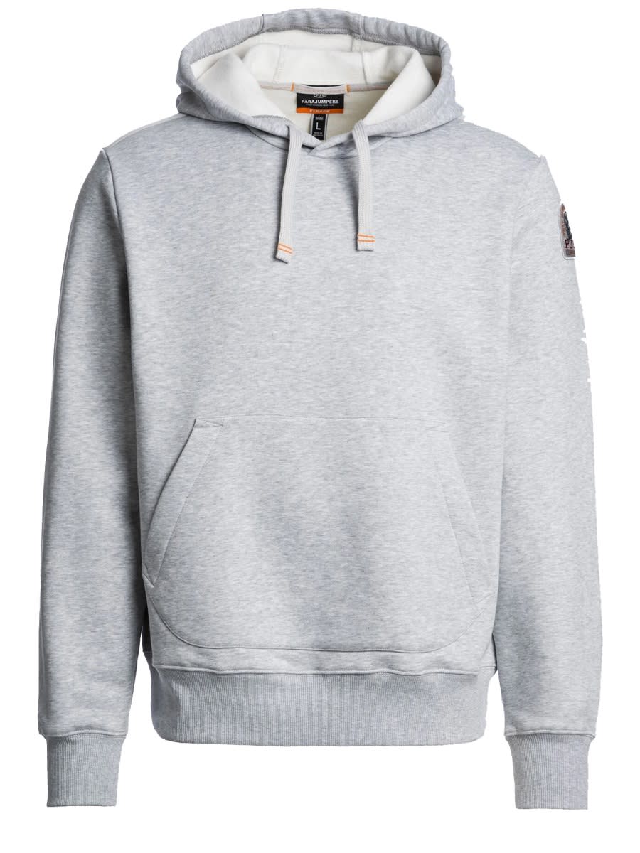 Parajumpers Everest Hooded Sweatshirt Kangaroo Pocket In Gray