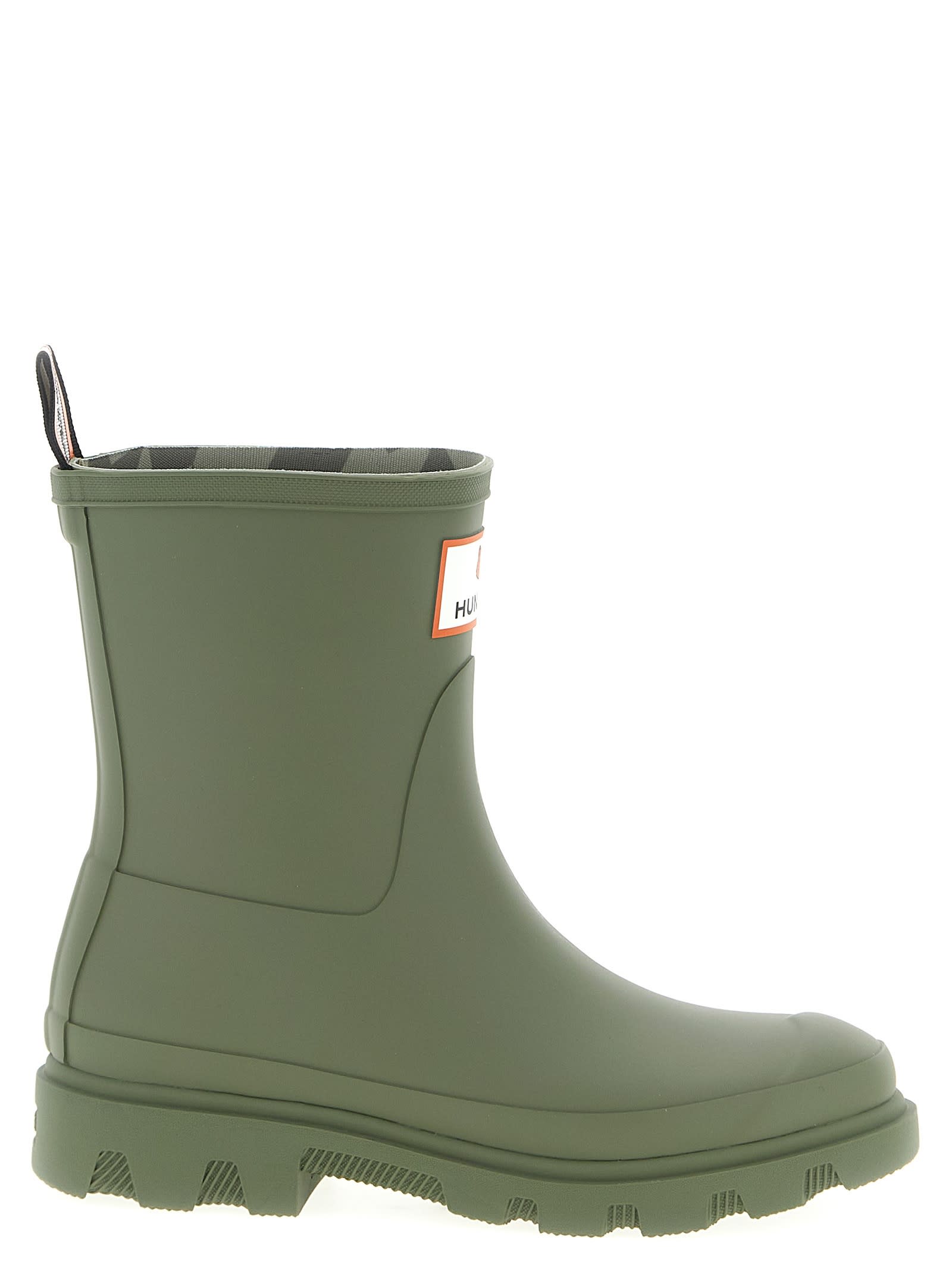 Maison Kitsuné X Hunter Downpour Short Rain Boots In Gray
