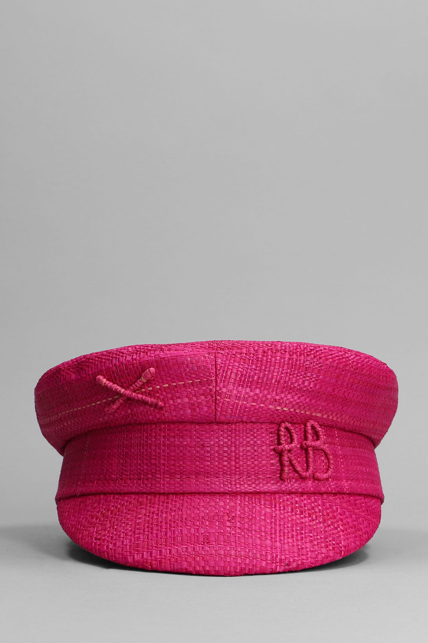 RUSLAN BAGINSKIY HATS IN FUXIA SILVER