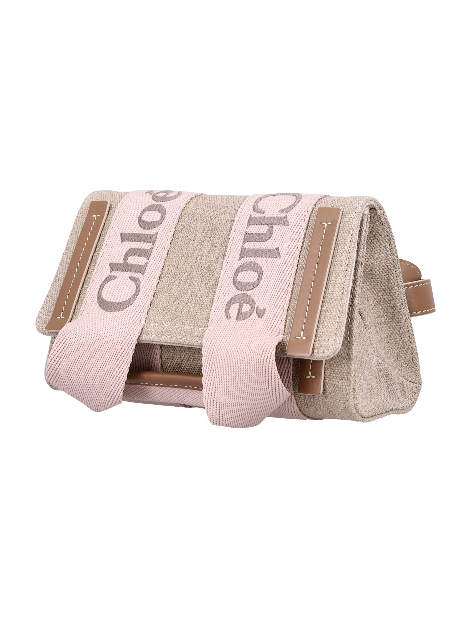 Shop Chloé Woody Belt Bag In Blushy Beige