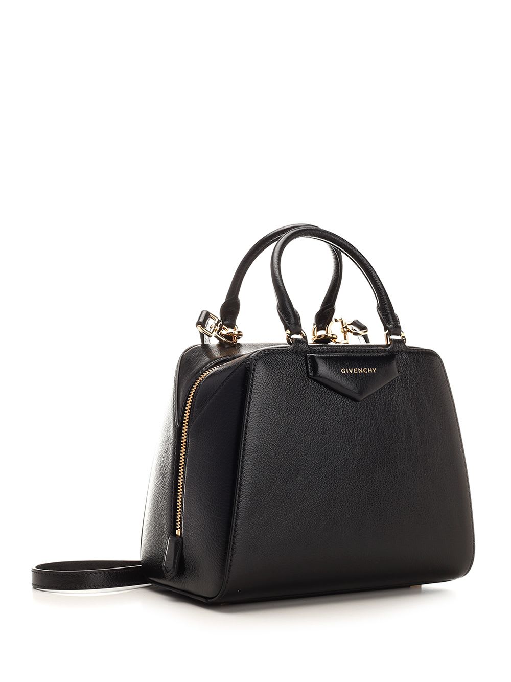 Shop Givenchy Antigona Cube Mini Handbag In Black