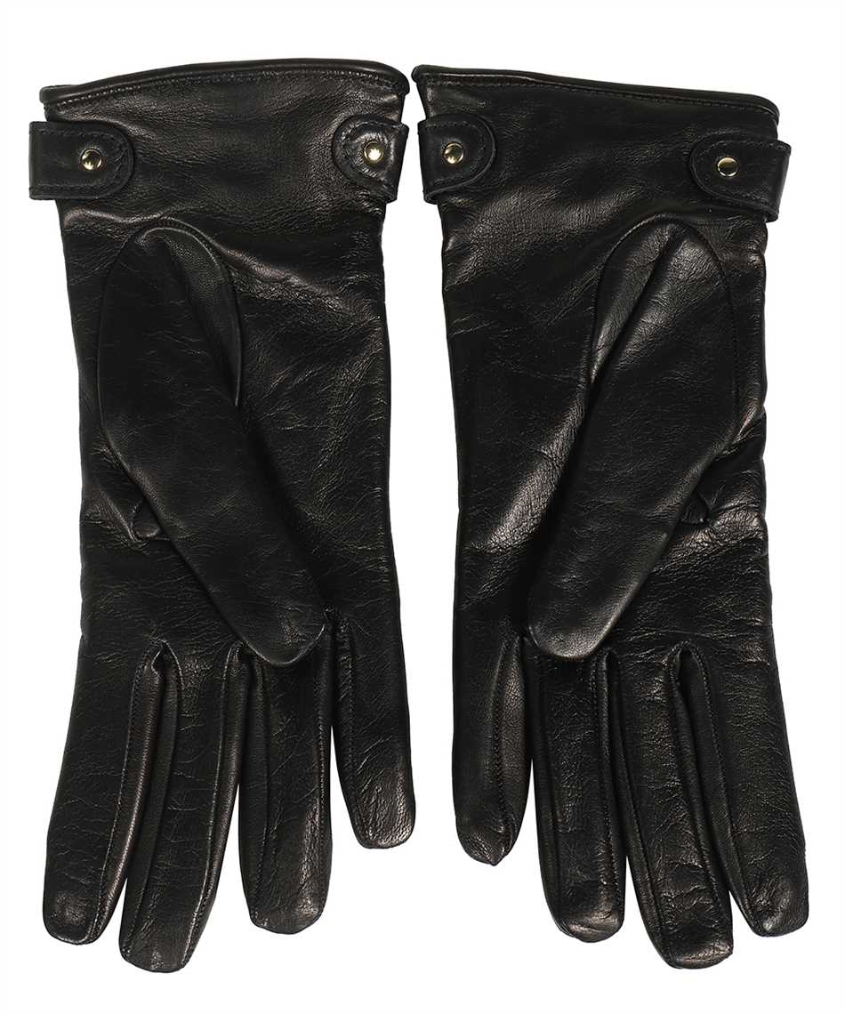Shop Moschino Leather Gloves In Black