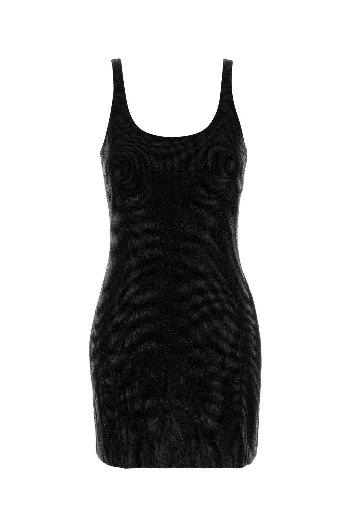 Alexander Wang Embellished Jersey Mini Dress In Black