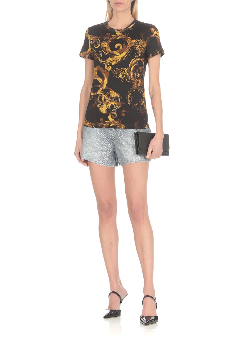 Versace Jeans Couture T-shirt With Logo In Black