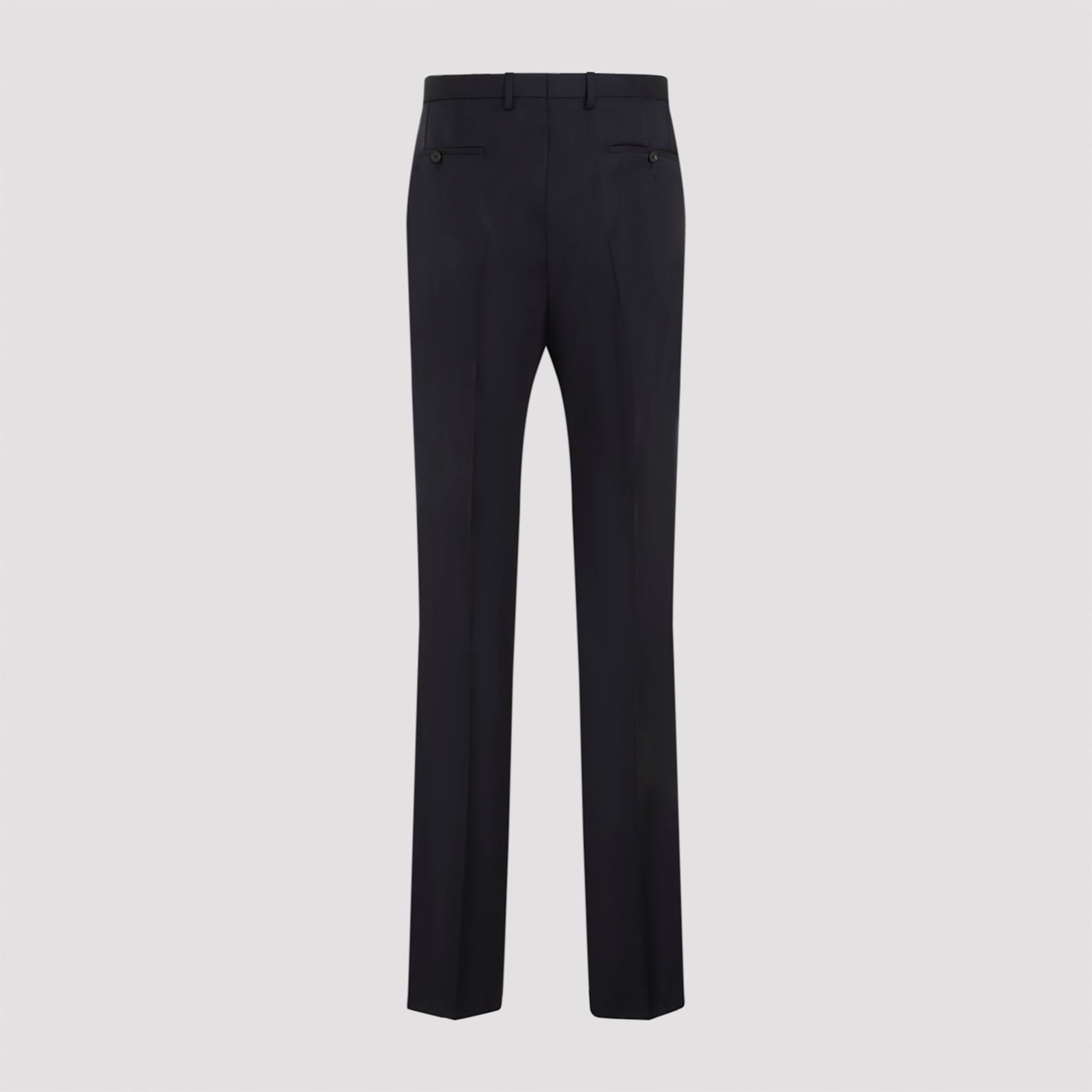 Shop Lanvin Fitted Tailored Trousers In Navy Blue