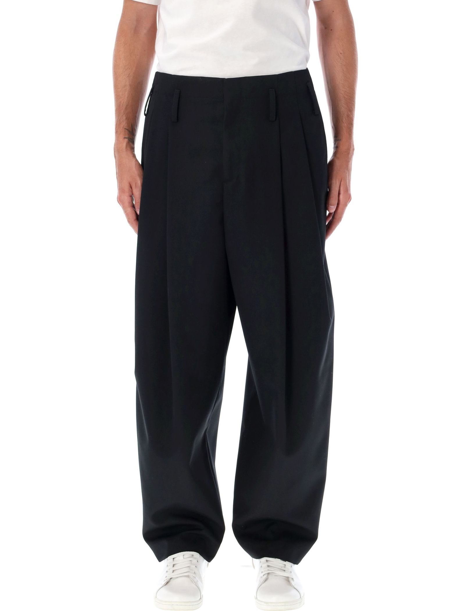 Shop Kenzo Relaxed School Boy Pants In Black