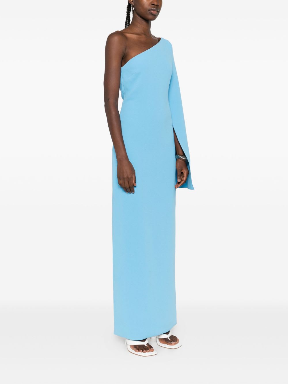 Solace London Alina Midi Dress In Blue
