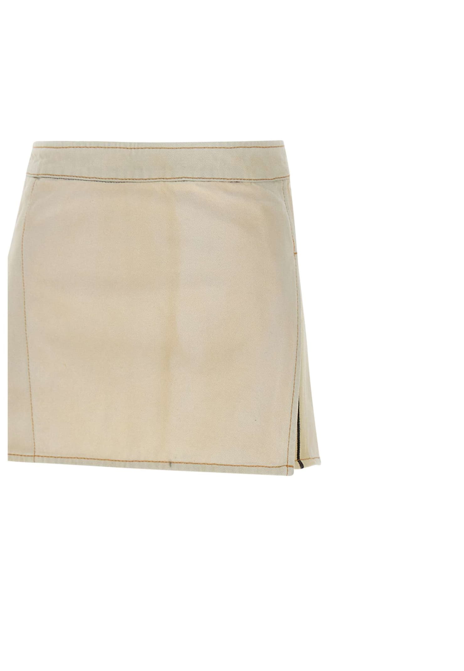 PALM ANGELS BULL DENIM MINI SKIRT 
