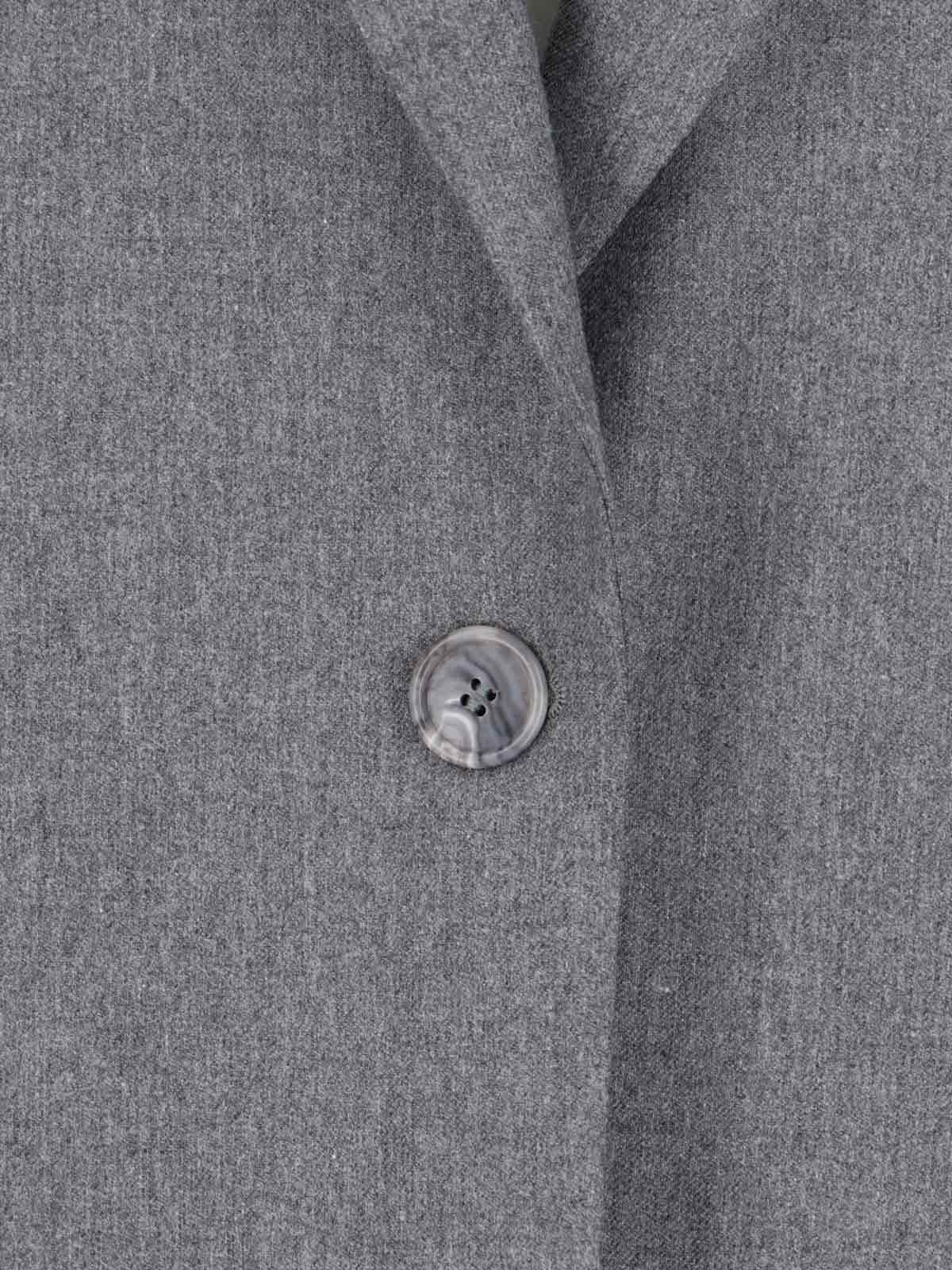 The Andamane Tailored Jacket With Front Pockets And Notch Lapel In Gray