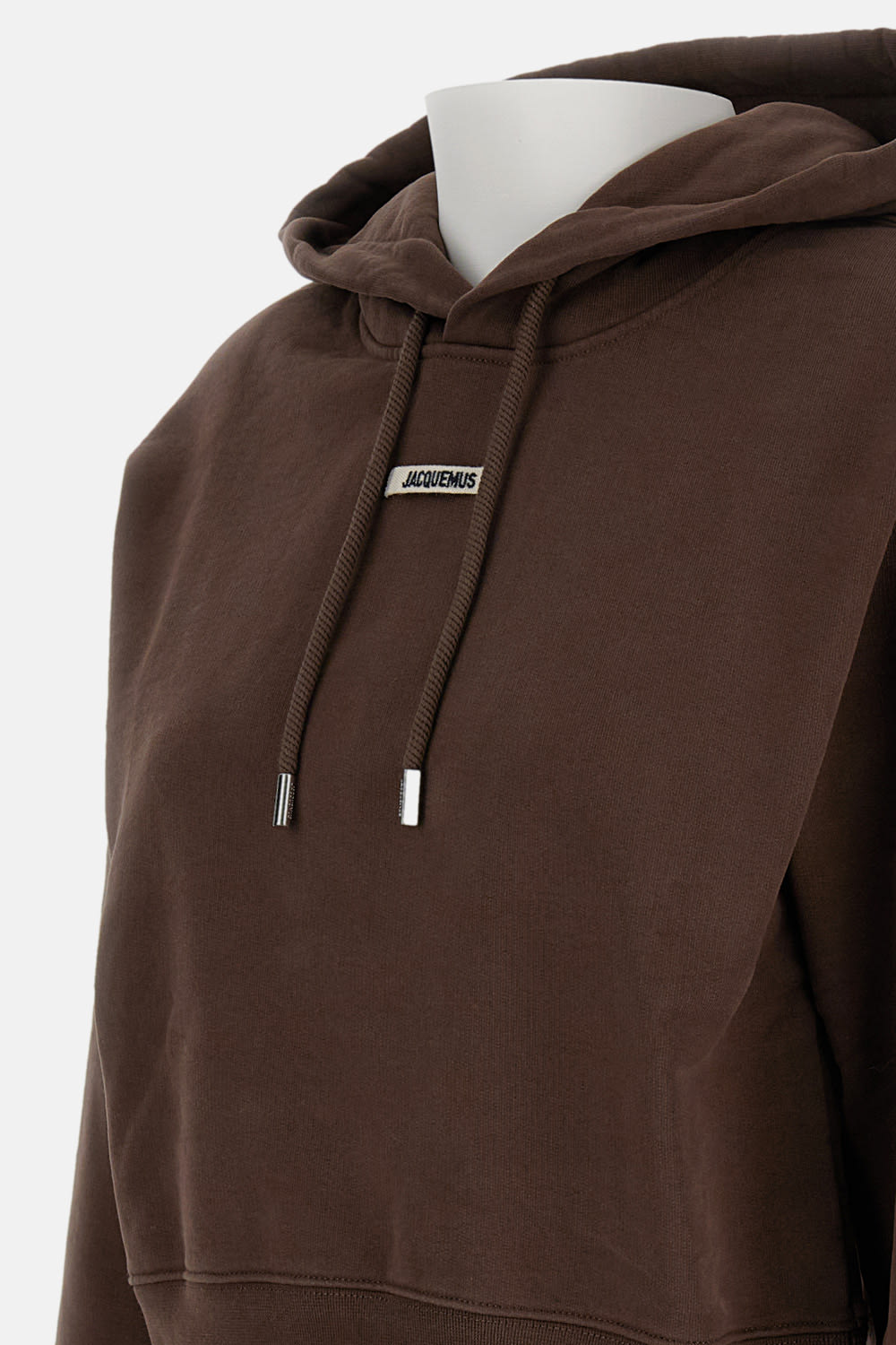 Jacquemus Le Hoodie Gros Grain Hooded Cotton Sweatshirt In Brown