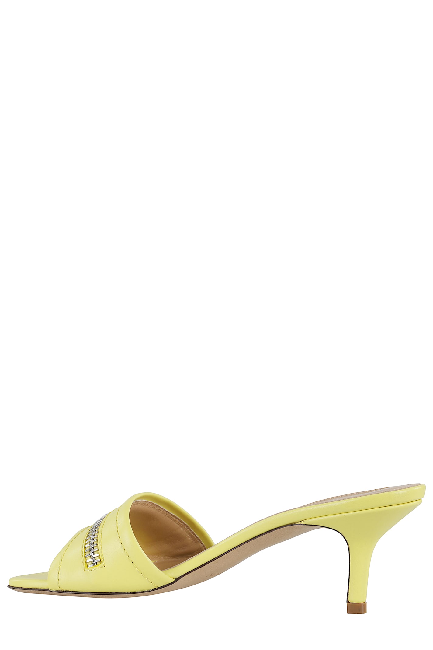 Jw Anderson 55mm Leather Heel Sandals In Lemonade