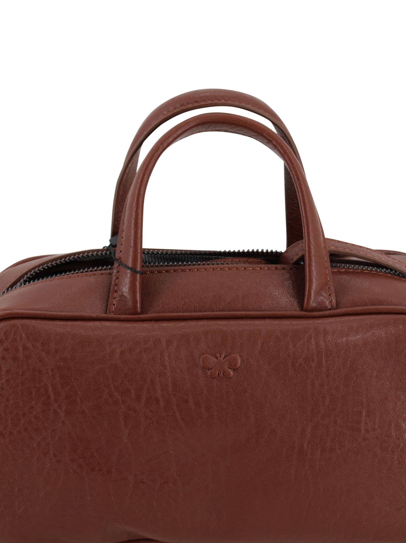 Weekend Max Mara Nappa Leather Top Box In Brown